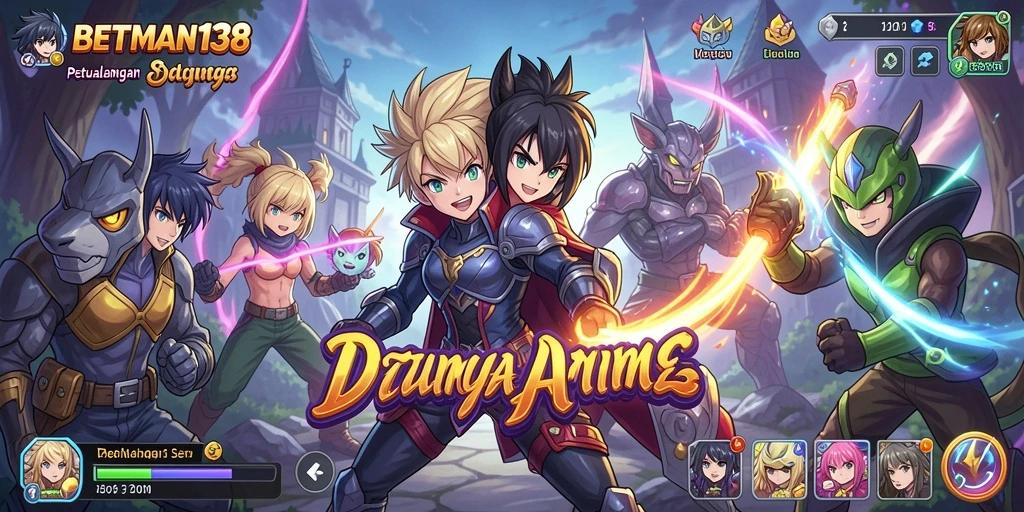 Screenshot gameplay seru dari BETMAN138 yang menunjukkan aksi karakter Anime.