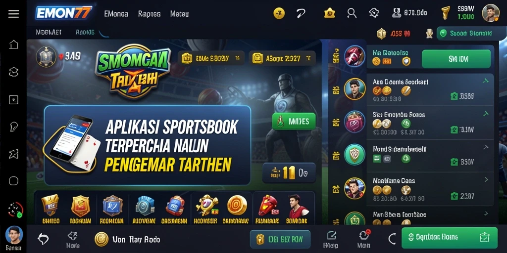 Tampilan gameplay taruhan olahraga di EMON77 yang menarik.