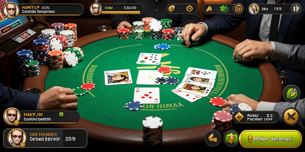 Screenshot gameplay Poker HARAPJP yang menegangkan dan seru.