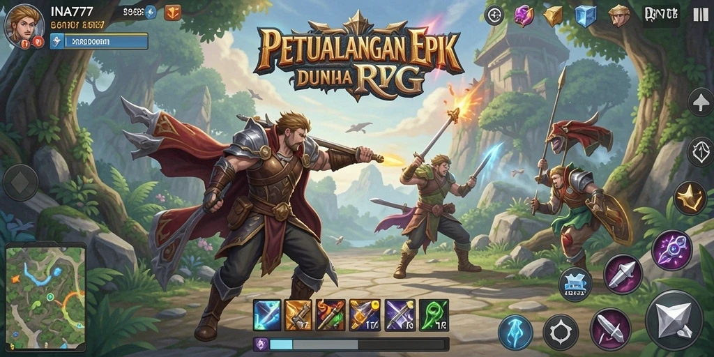 Tangkapan layar gameplay INA777 menampilkan aksi seru di dunia RPG yang menawan.