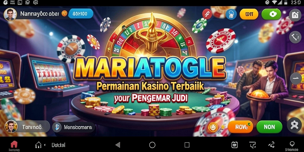 Tampilan gameplay menarik dari MARIATOGEL dengan suasana kasino.