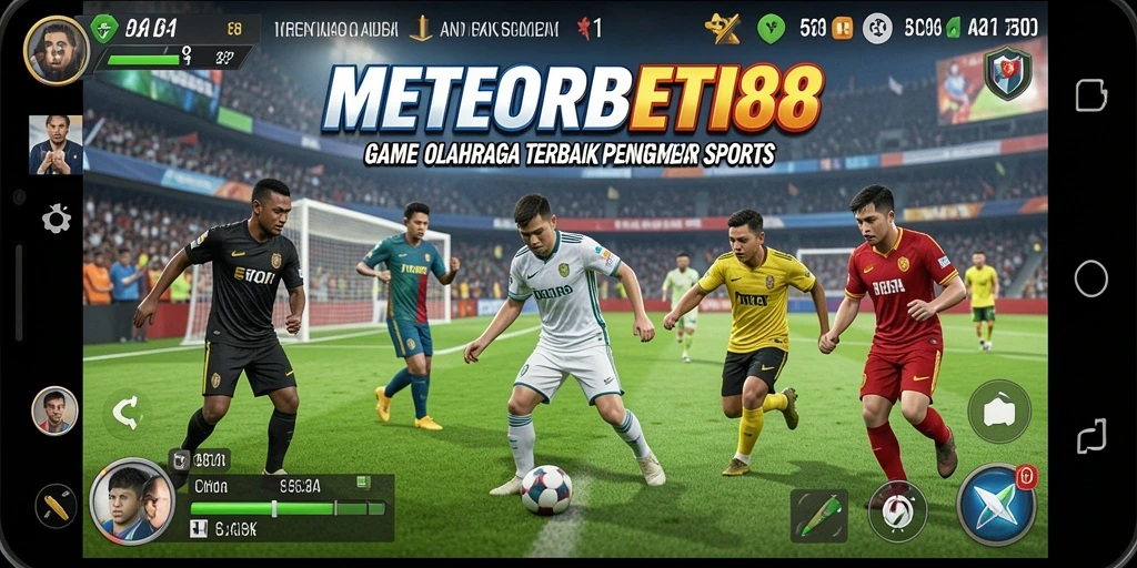 Tampilan gameplay mendebarkan dari METEORBET88 yang penuh aksi olahraga.