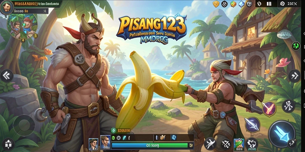 Tampilan seru dari gameplay PISANG123 yang penuh aksi MMORPG.