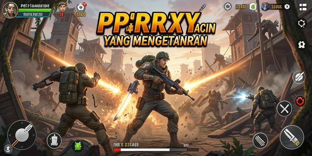 Tangkapan layar menampilkan pertarungan aksi yang mendebarkan dalam PPRRYY.