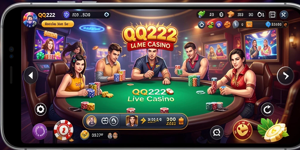 Gameplay Live Casino yang mendebarkan di QQ222.