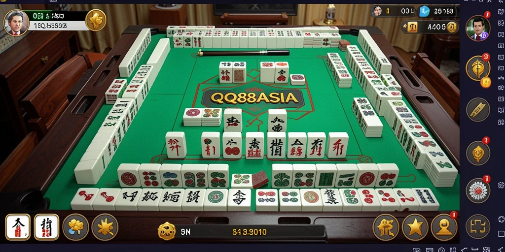 Tampilan menarik dari gameplay Mahjong di QQ88ASIA.