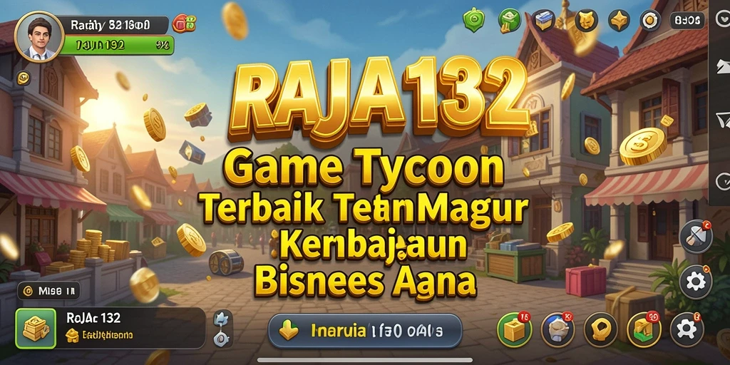 Screenshot gameplay RAJA132 dengan elemen manajemen bisnis yang menarik.