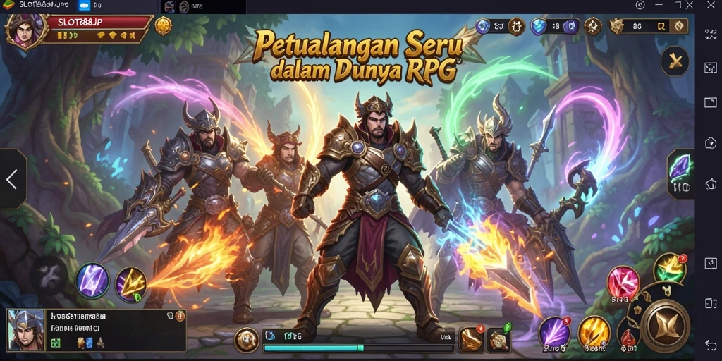 Screenshot menampilkan pertempuran seru dan karakter unik dari SLOT88JP.