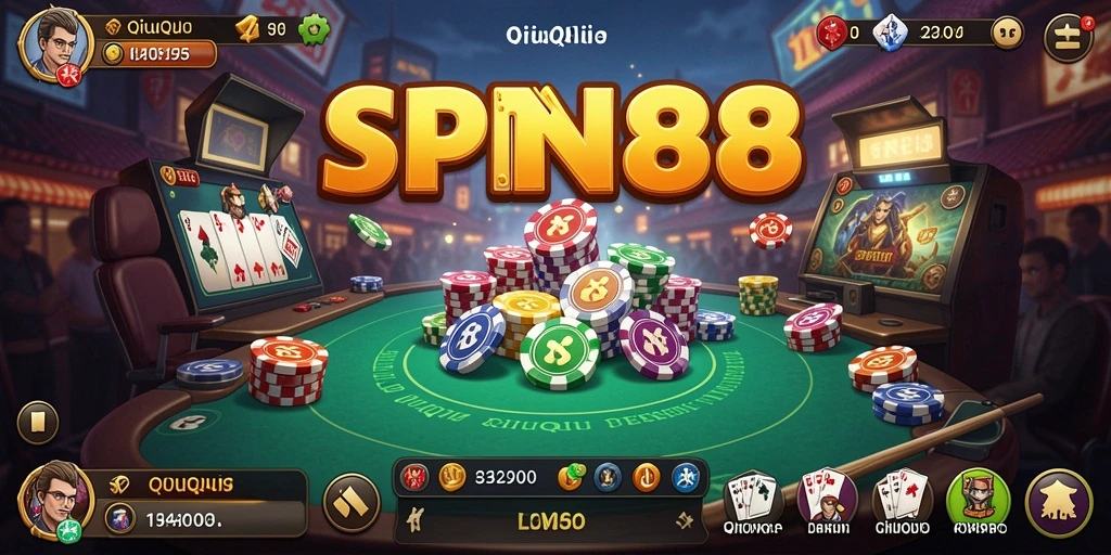 Tampilan gameplay SPN88 dalam permainan QiuQiu.