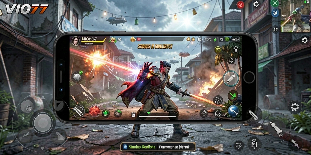 Screenshot utama VIO77 menampilkan aksi gameplay Simulation yang seru.