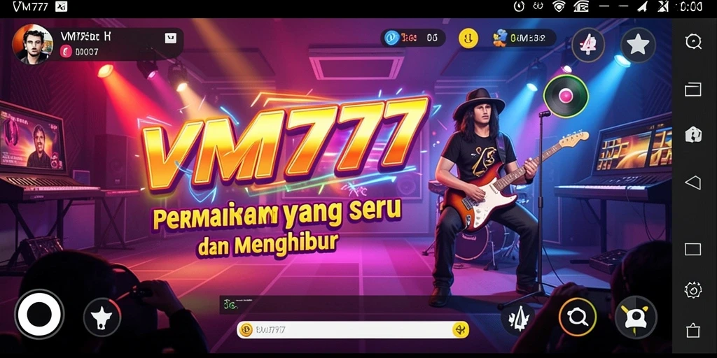 Tampilan gameplay music yang seru dan menarik di VM777.